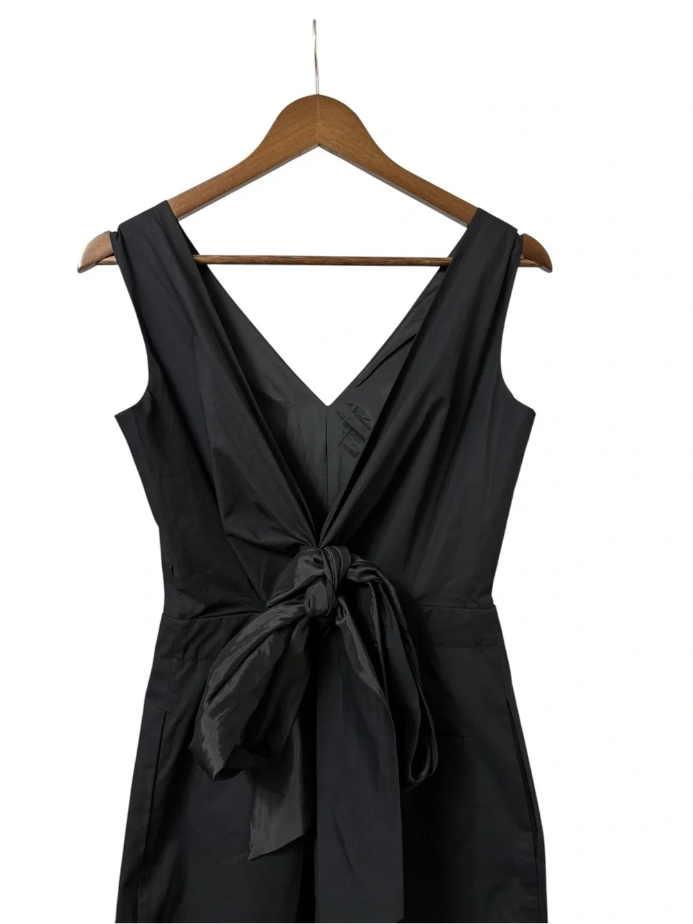 J.Crew black crop wide leg wrap tie stretch poplin tailored v neck jumpsuit 00